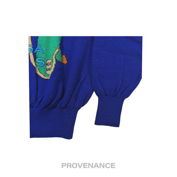 🔴 Balenciaga Sports Golf Crewneck Wool Sweatshirt - Blue L - Picture 6 of 10